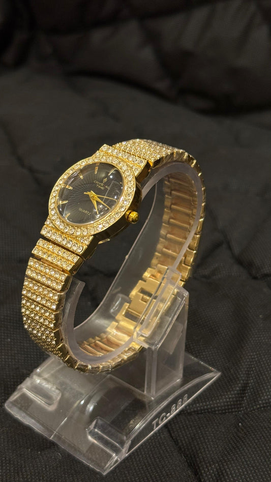 Quartz Crystal Time Women Watch