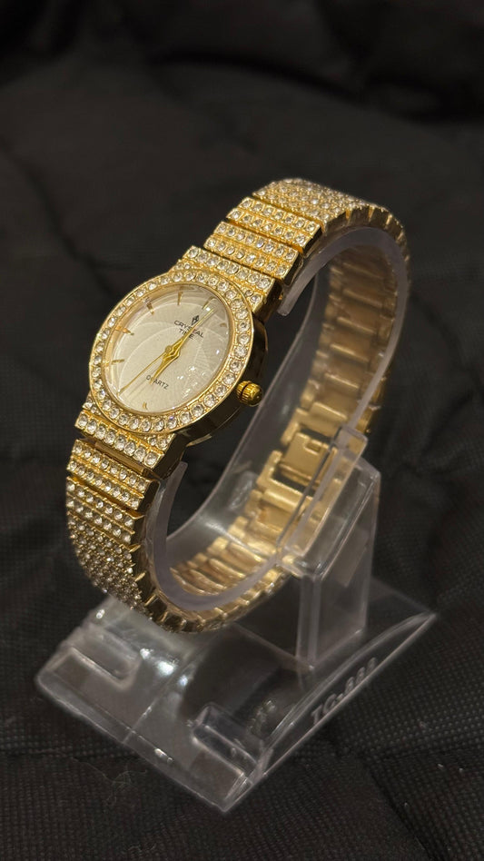 Quartz Crystal Time Women Watch