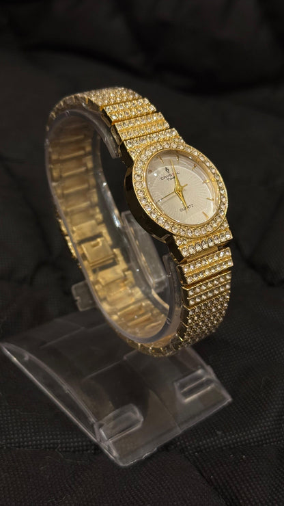 Quartz Crystal Time Women Watch