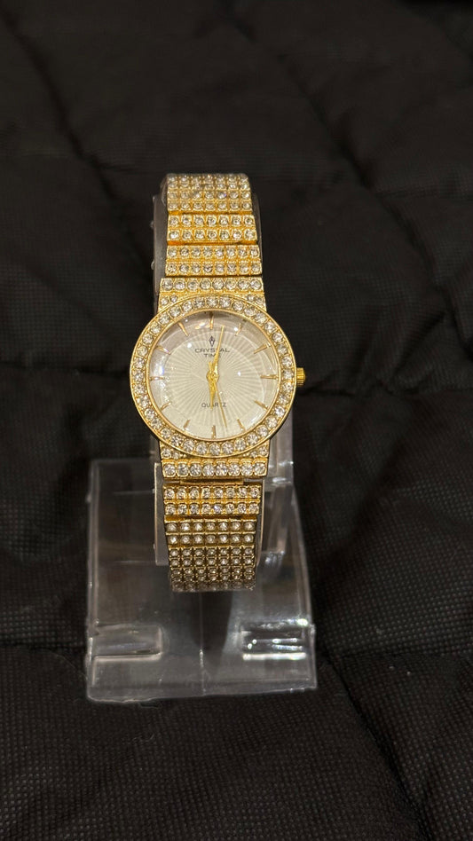 Quartz Crystal Time Women Watch