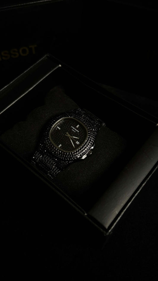 patek philippe black stone watch