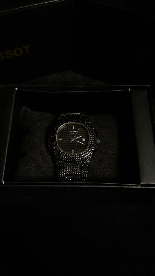 patek philippe black stone watch